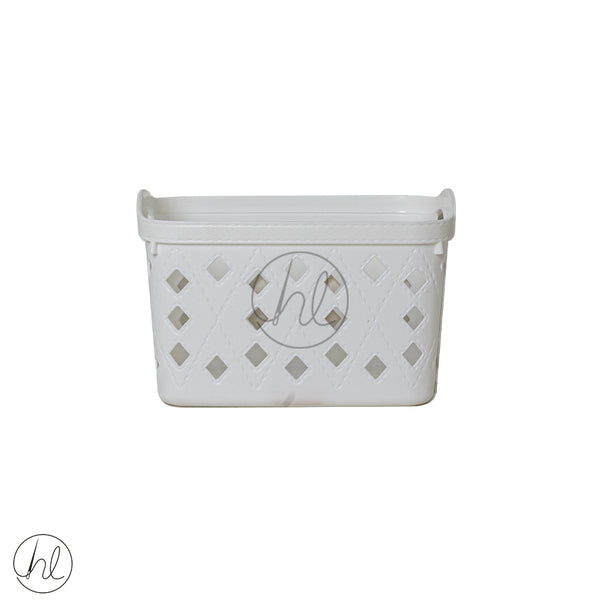 BASKET STORAGE WITH HANDLE  550 (WHITE) ABY-4906