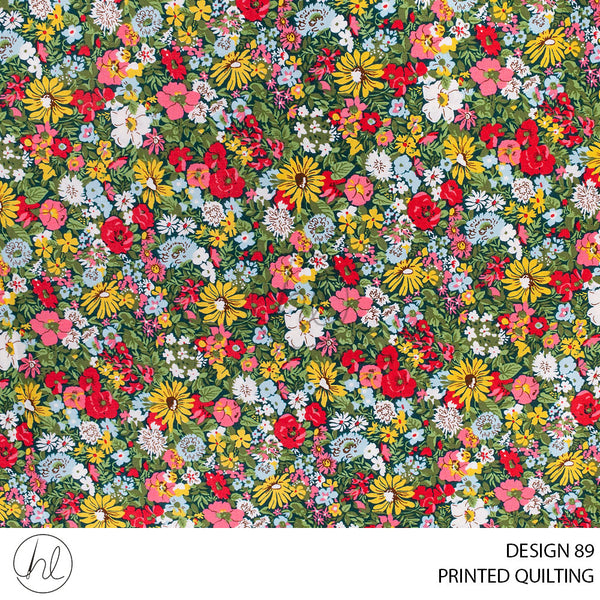 PRINTED QUILTING (51) MULTI (110CM) PER M