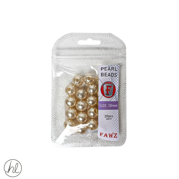 Beads Pearl 10mm Ivory Free