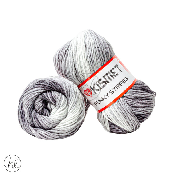 Funky stripes Dk   215	(100G)  (Grey)