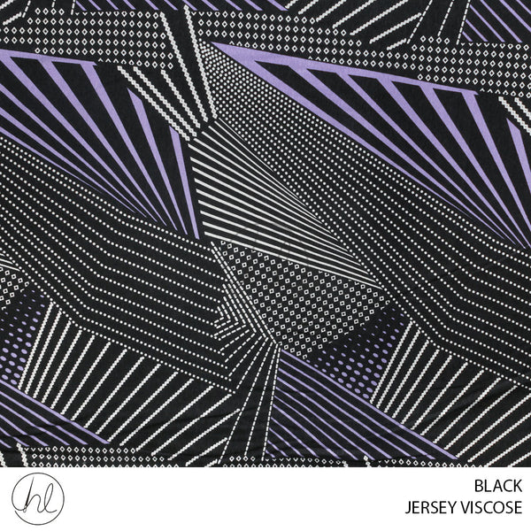 JERSEY VISCOSE (51) BLACK (150CM) PER M