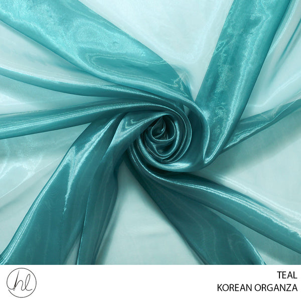 KOREAN ORGANZA (781) TEAL (150CM) PER M