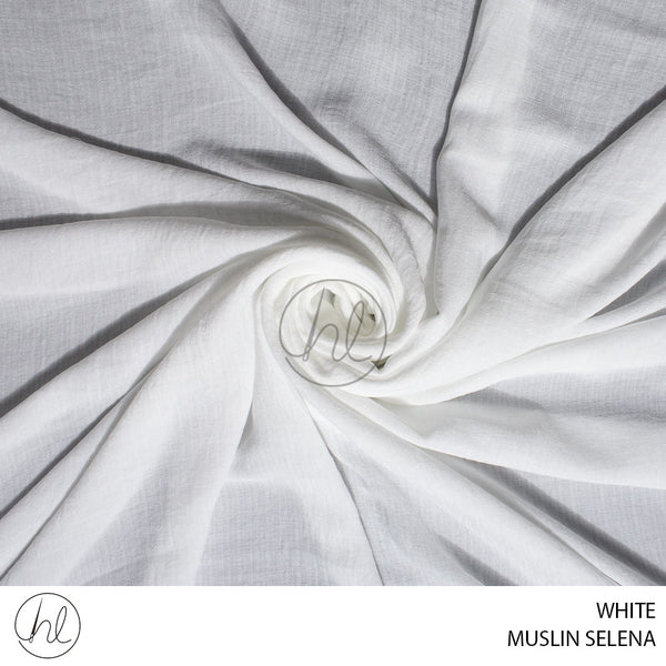 SELENA MUSLIN (59) WHITE (150CM) PER M