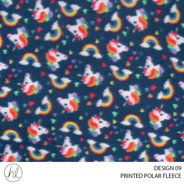 PRINTED POLAR FLEECE (51) ASSORTED (150CM) PER M