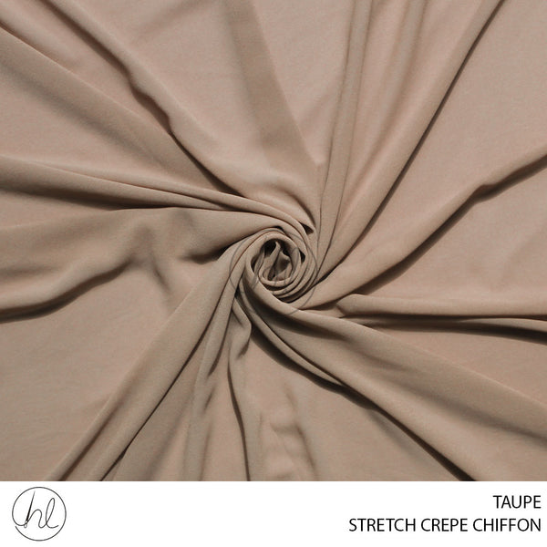 STRETCH CREPE CHIFFON (53) TAUPE (150CM) PER M