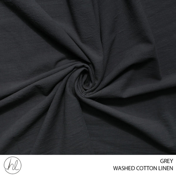 Washed cotton linen (51) grey (150cm) per m