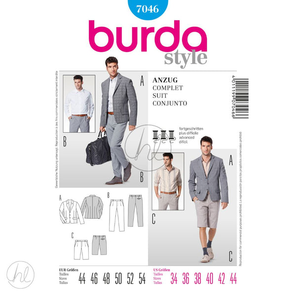 BURDA DRESS BLUE 34-44   7046   EACH