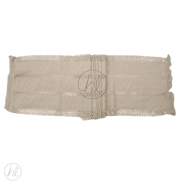 RUNNER CROCHET ZIG ZAG 45X180 CREAM FREE