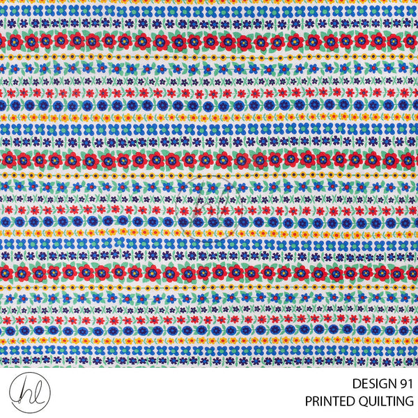 PRINTED QUILTING (51) MULTI (110CM) PER M