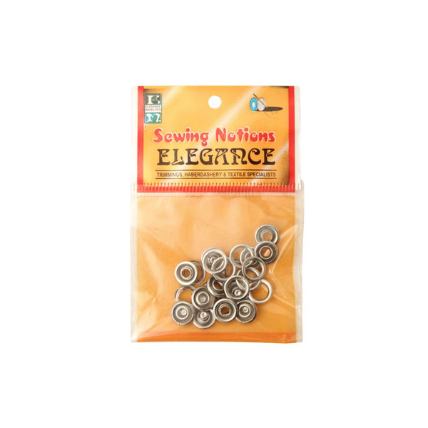 POPPA FASTNERS SILVER SML   048-041