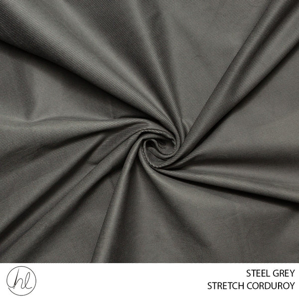 STRETCH CORDUROY (51) STEEL GREY (150CM) PER M