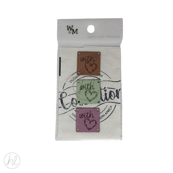 SUEDE TAGS WITH HEART SQUARE 1