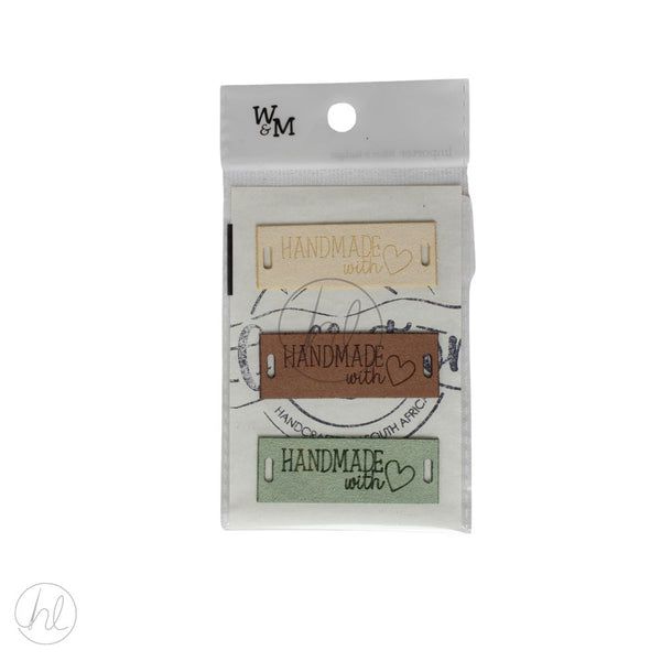 SUEDE TAGS H/M WITH HEART RECT MULTI FREE