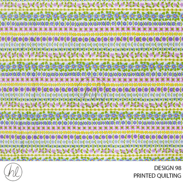 PRINTED QUILTING (51) MULTI (110CM) PER M