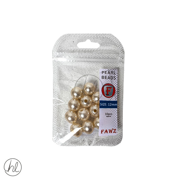 Beads Pearl 12mm Ivory Free