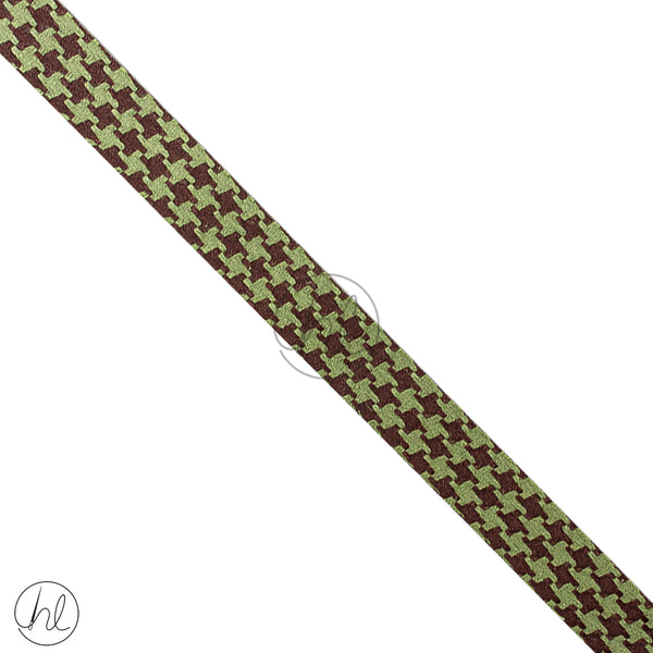 Ribbon 2 Tone Fancy (25mm) (Brown/Mint)