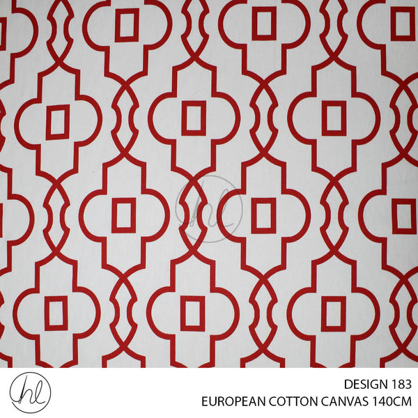 EUROPEAN COTTON CANVAS (BUY10M OR MORE R49.99 PM) (DESIGN 183) (140CM) (PER M) (RED)