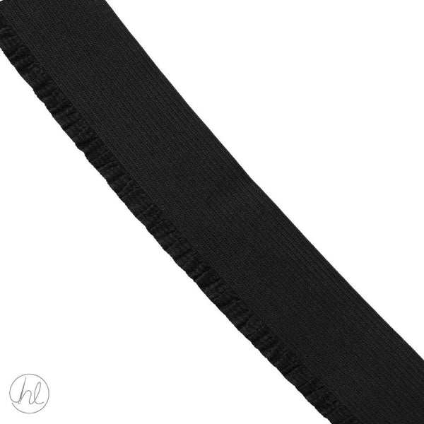 ELASTIC FRILLED 38MM  BLACK FREE