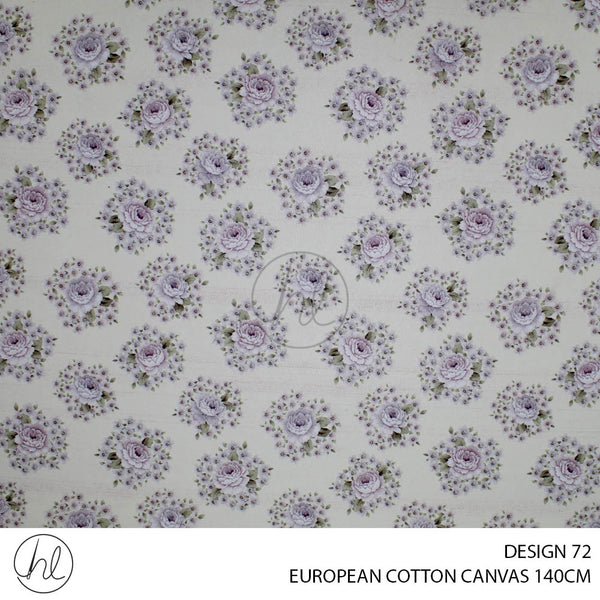 EUROPEAN COTTON CANVAS (BUY10M OR MORE R49.99 PM) (DESIGN 72) (140CM) (PER M) (YELLOW)