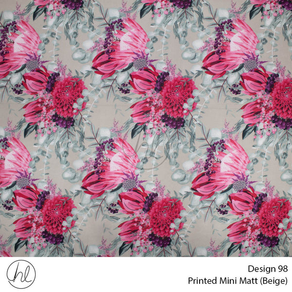 C/D Mini Mat Prt Protea & Blue & Berries