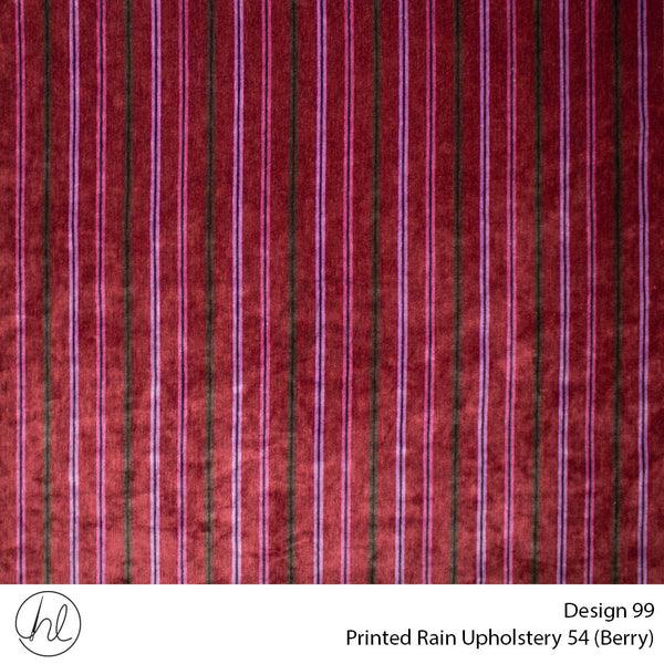 Printed Studio Upholstery 54 (Design 99) (Berry) (140cm Wide) Per m