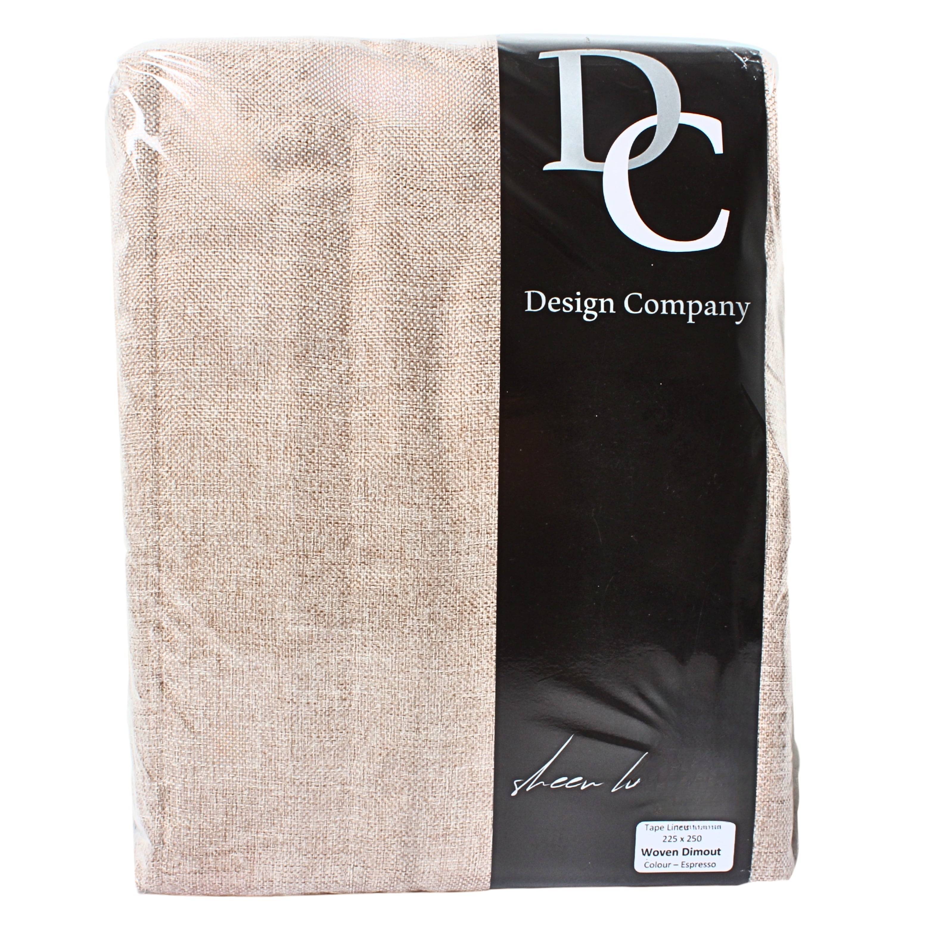 TAPED LINED READY-MADE CURTAIN WOVEN DIM OUT ESPRESSO 225X250CM – Habby ...
