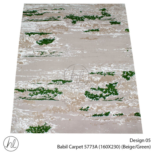 Babil Carpet (160X230) (Design 05) (Beige/Green)