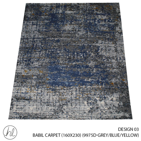 BABIL CARPET (160X230) (DESIGN 03) (GREY/BLUE/YELLOW)