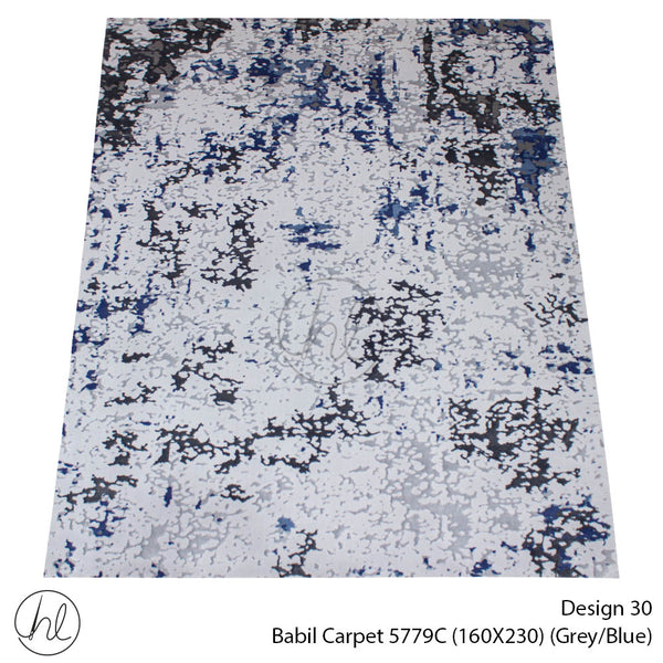 Babil Carpet (160X230) (Design 30) (Grey/Blue)