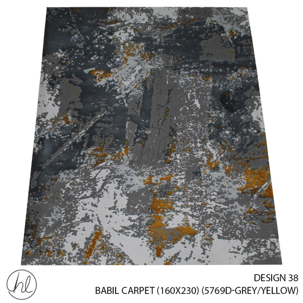 BABIL CARPET (160X230) (DESIGN 38) (GREY/YELLOW)