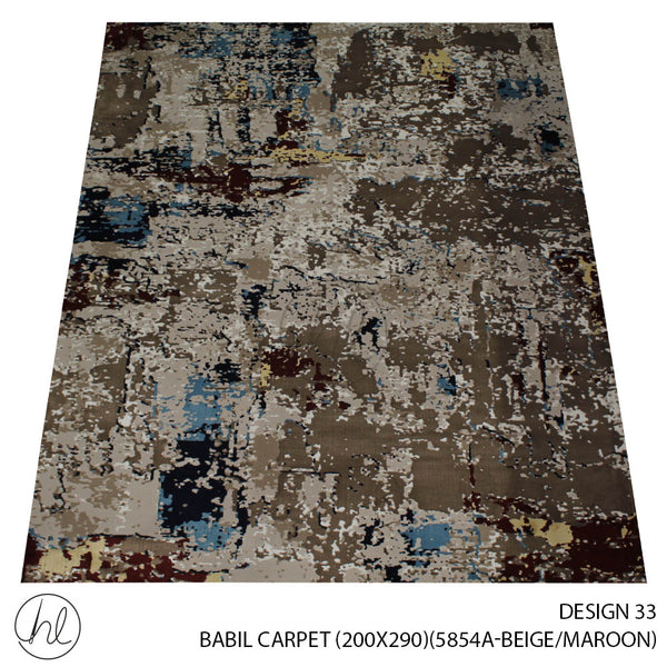 BABIL CARPET (200X290) (DESIGN 33) (BEIGE/MAROON)