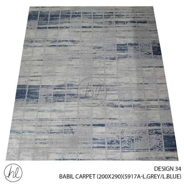 BABIL CARPET (200X290) (DESIGN 34) (LIGHT GREY/BLUE)