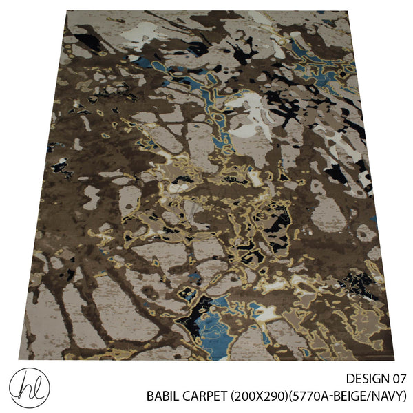 BABIL CARPET (200X290) (DESIGN 07) (BEIGE/NAVY)