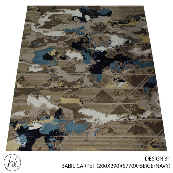 BABIL CARPET (200X290) (DESIGN 31) (BEIGE/NAVY)