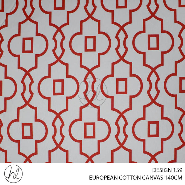 EUROPEAN COTTON CANVAS (BUY10M OR MORE R49.99 PM) (DESIGN 159) (140CM) (PER M) (RED)