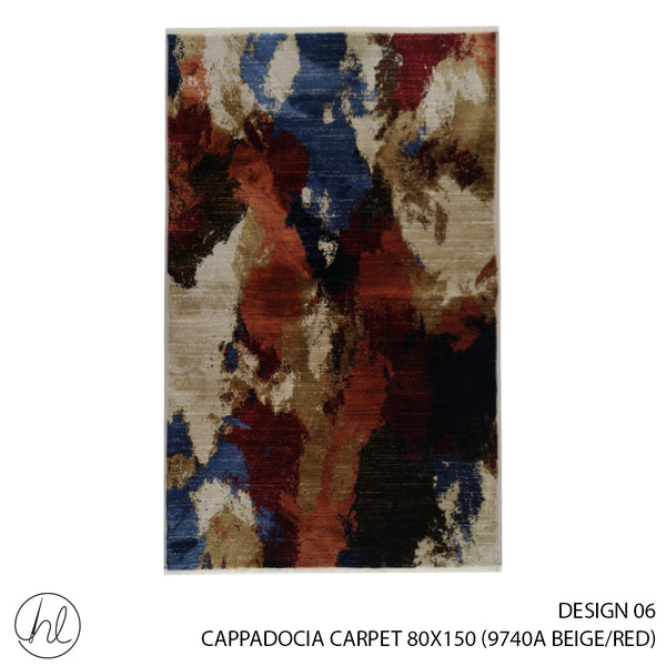 CAPPADOCIA CARPET (80X150) (DESIGN 06) (BEIGE/RED)