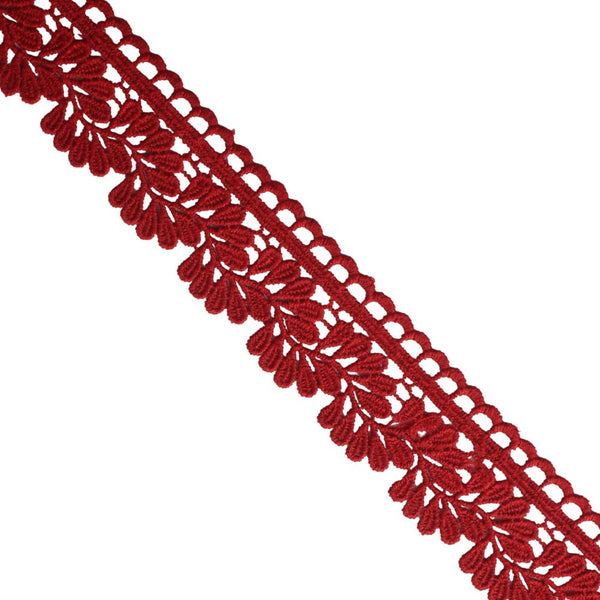 GUIPURE LACE  RED