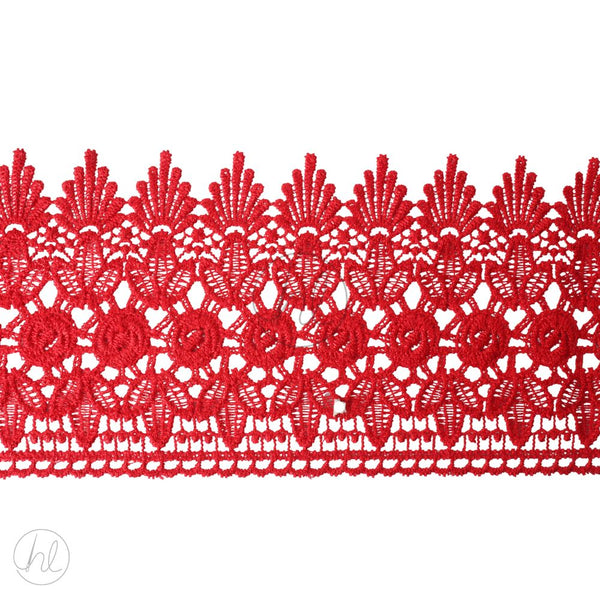 GUIPURE LACE  RED FREE
