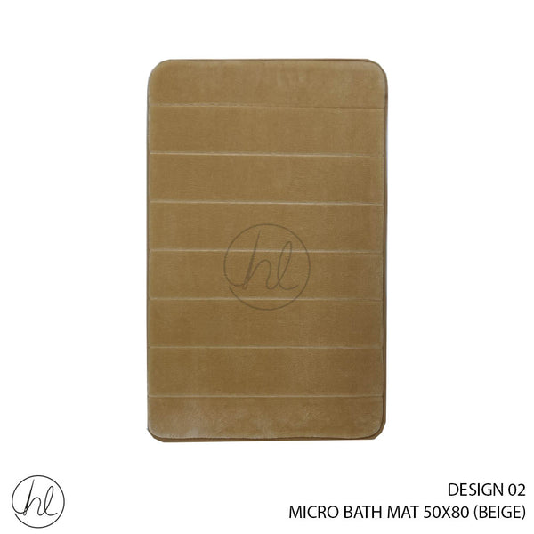 MICRO BATH MAT (50X80) (DESIGN 02) (BEIGE)