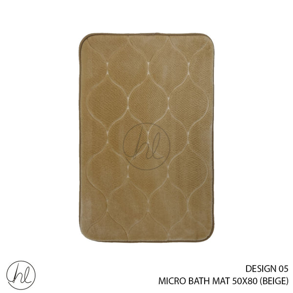 MICRO BATH MAT (50X80) (DESIGN 05) (BEIGE)