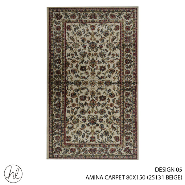 AMINA CARPET (80X150) (DESIGN 05) (BEIGE)