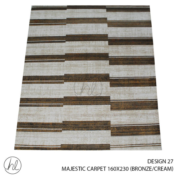 MAJESTIC CARPET (160X230) (DESIGN 27) (BRONZE/CREAM)