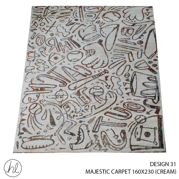 MAJESTIC CARPET (160X230) (DESIGN 31) (CREAM)