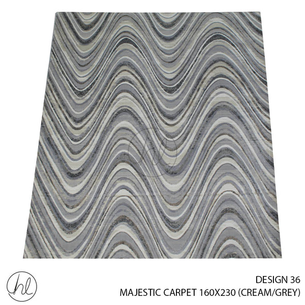 MAJESTIC CARPET (160X230) (DESIGN 36) (CREAM/GREY)