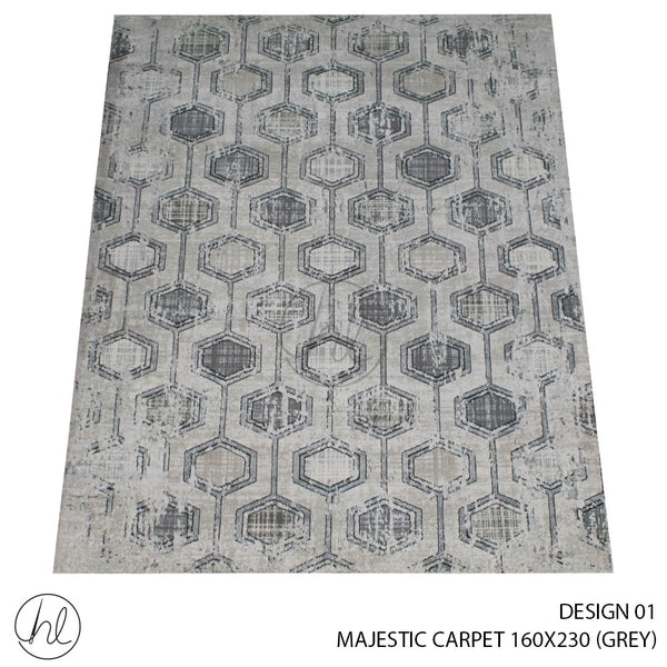 MAJESTIC CARPET (160X230) (DESIGN 01) (GREY)