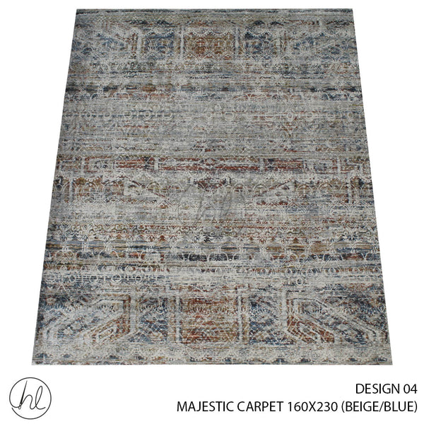 MAJESTIC CARPET (160X230) (DESIGN 04) (BEIGE/BLUE)