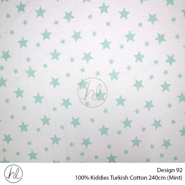 100% Kiddies Turkish Cotton (Design 92) (240cm) (Per M) (Mint)