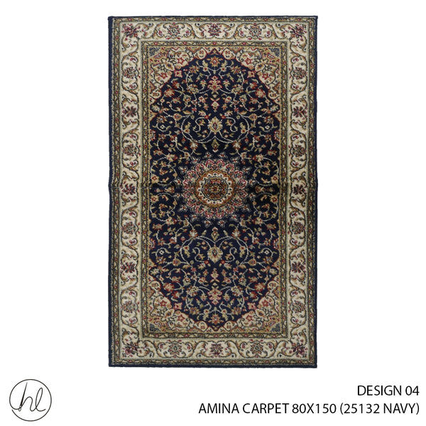 AMINA CARPET (80X150) (DESIGN 04) (NAVY)