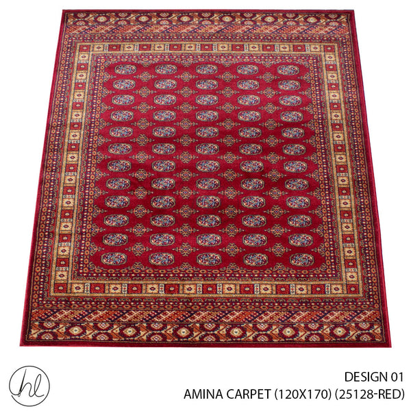 AMINA CARPET (120X170) (DESIGN 01) (RED)