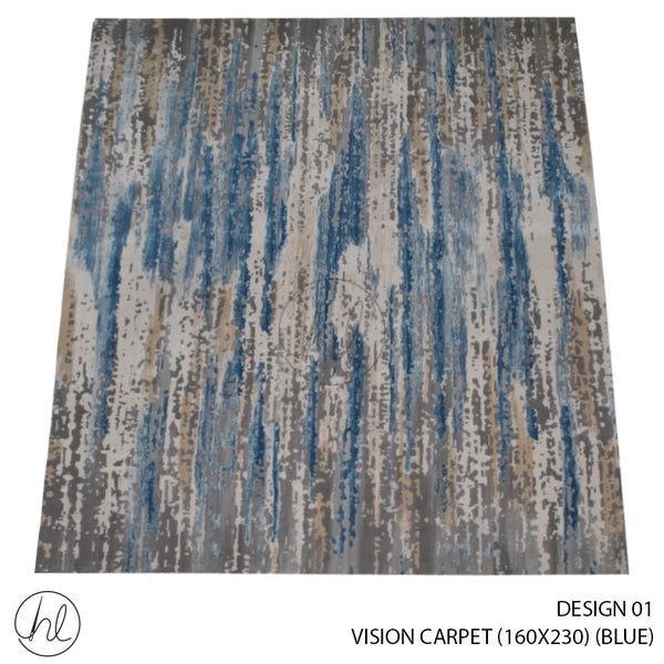 VISION CARPET (160X230) (DESIGN 01) (BLUE)
